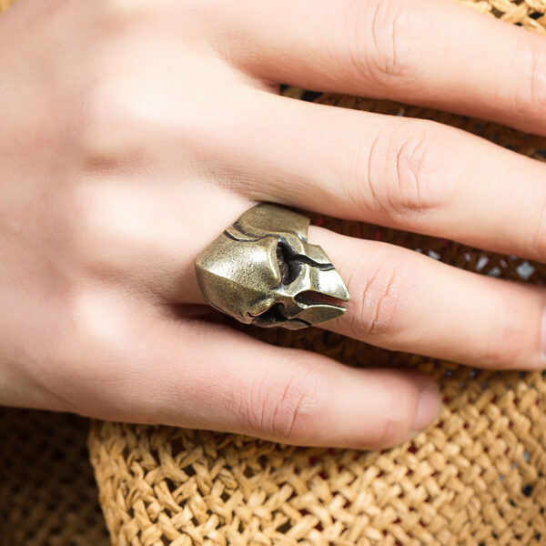 Cool Classic Sparta Skull Helmet Ring Men Stainless Steel Warrior Rings Biker Jewelry - Image 2